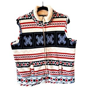 Jane Ashley Sherpa Vest Size Large
